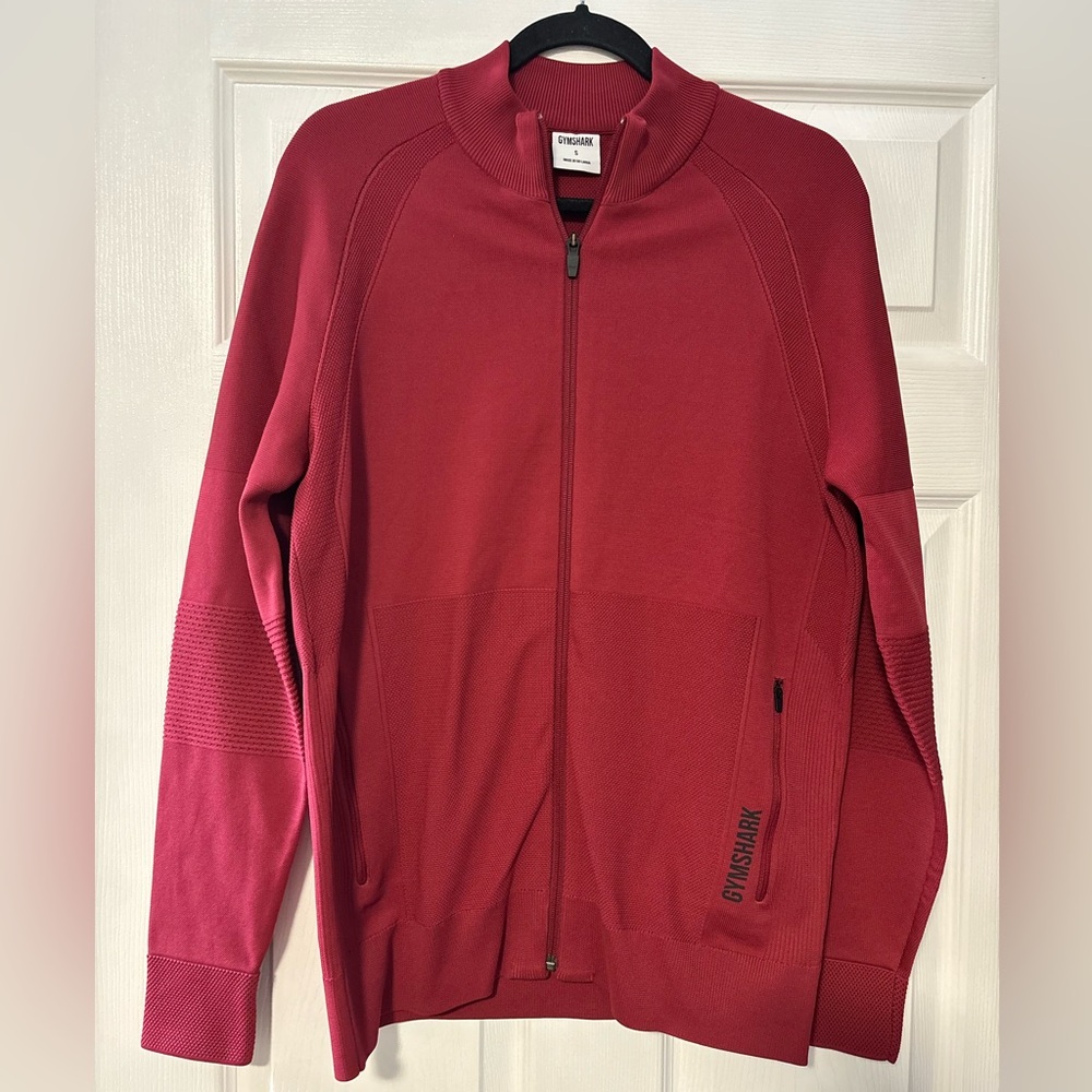 GYMSHARK Red Full-Zip Jacket